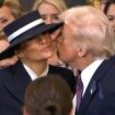 Awkward moment as Trump fails to kiss Melania moments before swearing in