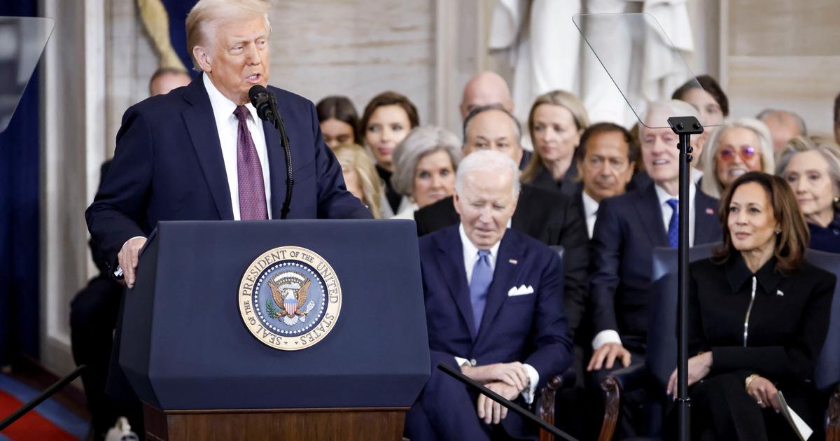 Dans son discours d’investiture, Trump rejoue “ses plus gros tubes”