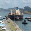 A carrier makes its way through the Panama Canal. Pic: Reuters