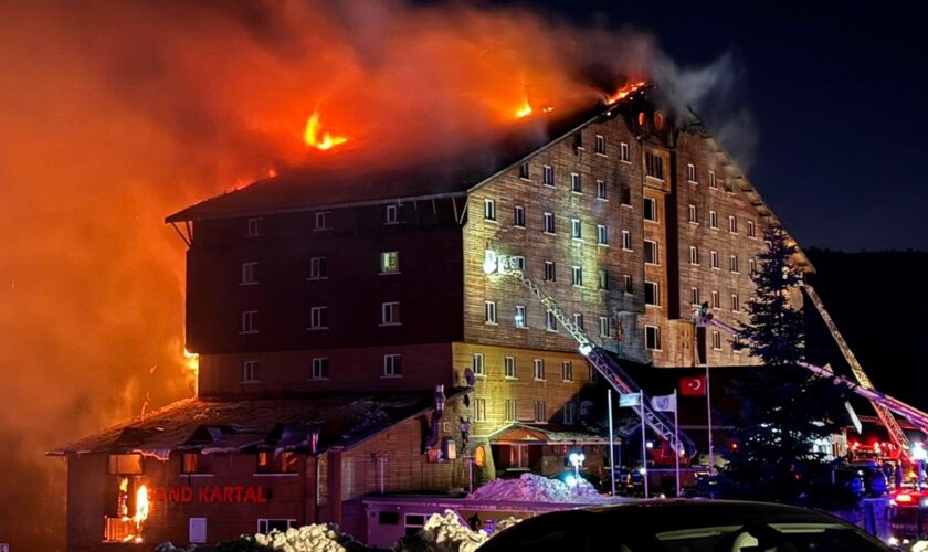 66 dead after fire erupts at popular ski hotel in Turkey