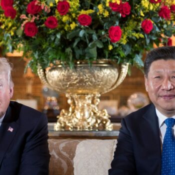 Donald Trump et le président chinois Xi Jinping en Floride le 6 avril 2017