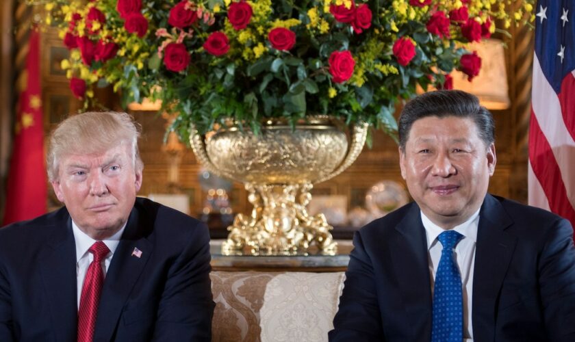 Donald Trump et le président chinois Xi Jinping en Floride le 6 avril 2017