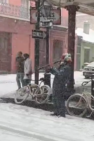 États-Unis : la Nouvelle-Orléans, frappée par une rare tempête de neige, est méconnaissable