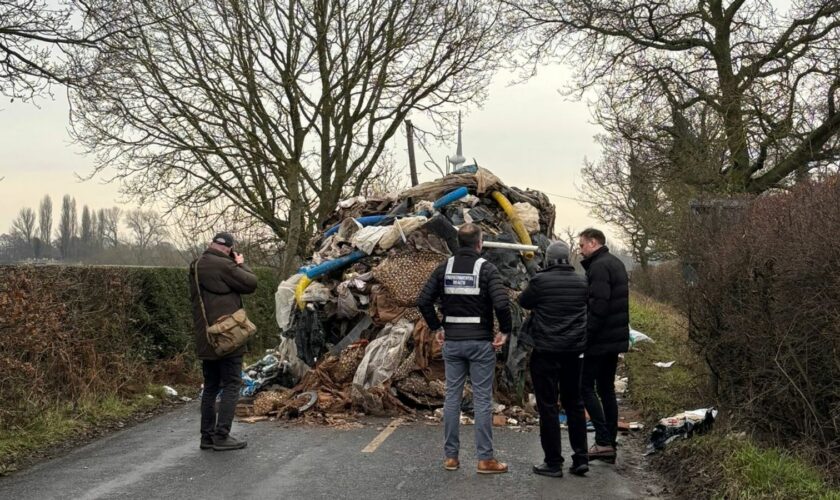 rubbish fly-tipped in Staffordshire pic: Tom Ramsden