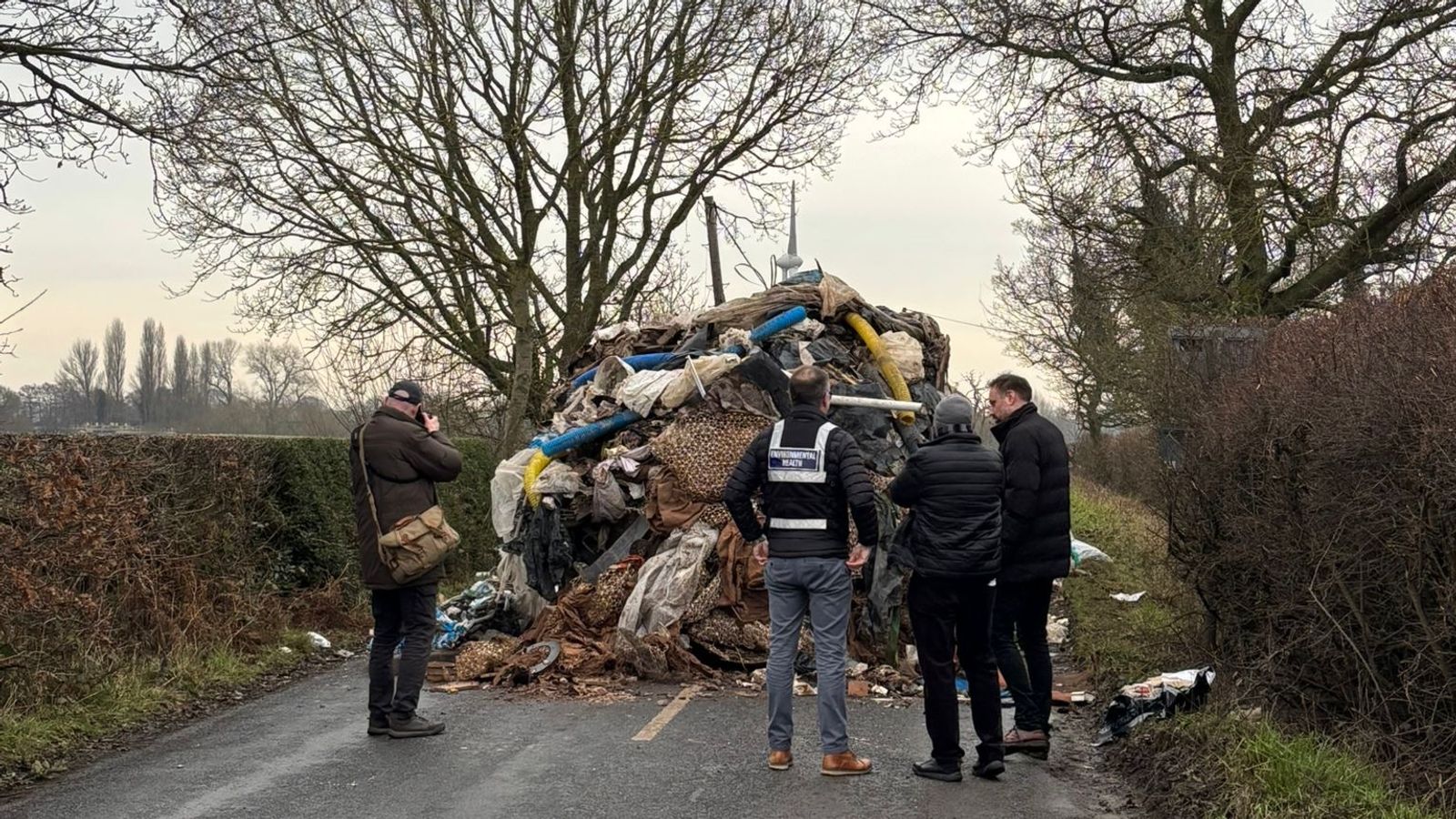 rubbish fly-tipped in Staffordshire pic: Tom Ramsden