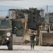 Israeli army vehicles in the West Bank city of Jenin on 22 January. Pic: AP