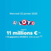 Résultat du Loto (FDJ) : le tirage du mercredi 22 janvier 2025, 11 millions d'euros en jeu