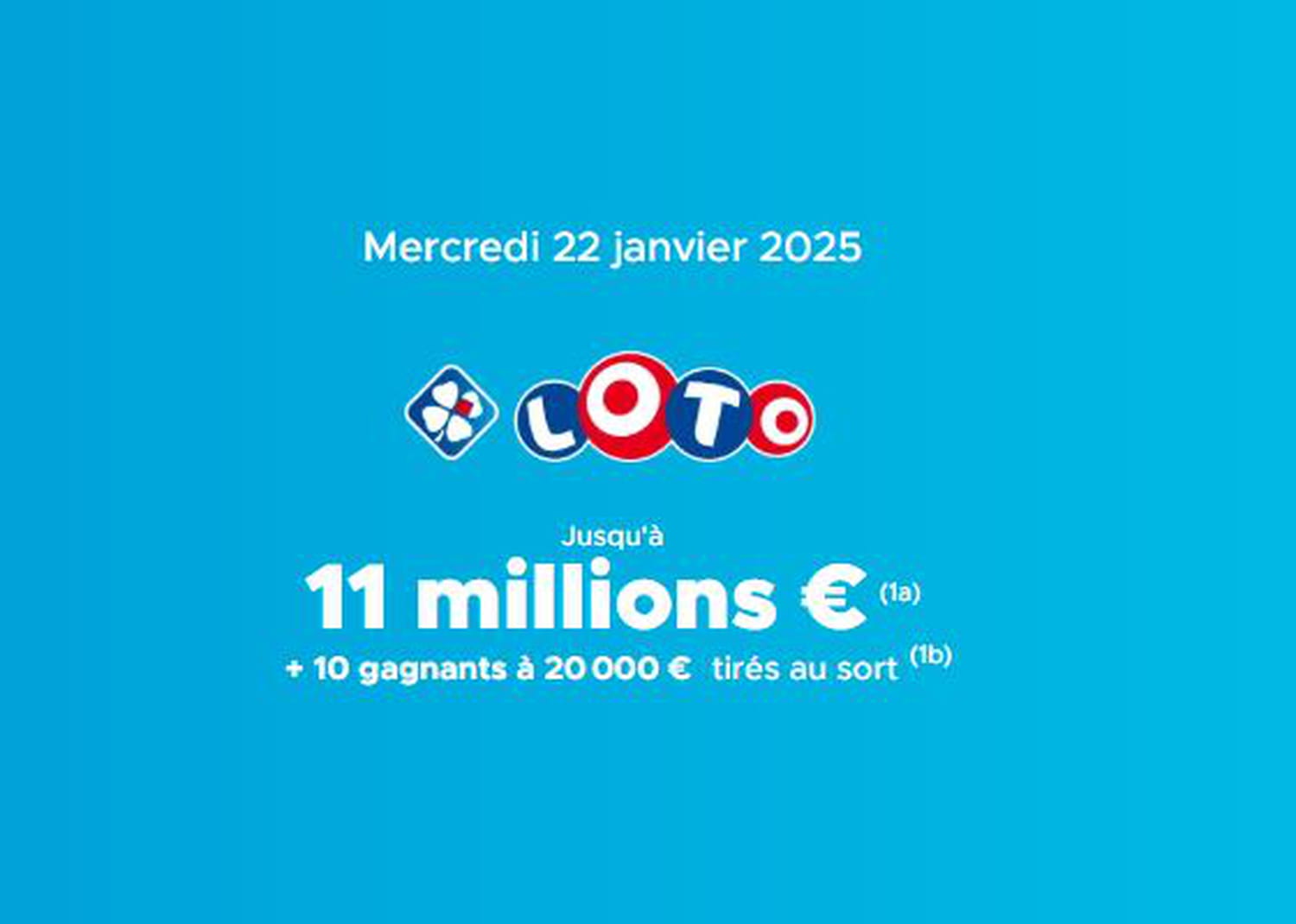 Résultat du Loto (FDJ) : le tirage du mercredi 22 janvier 2025, 11 millions d'euros en jeu