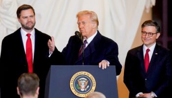 House Speaker Johnson captures VP JD Vance's first visit to the Oval Office on video