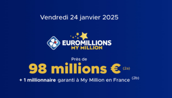 Résultat Euromillions (FDJ) : le tirage de ce vendredi 24 janvier 2025, 98 millions d'euros en jeu