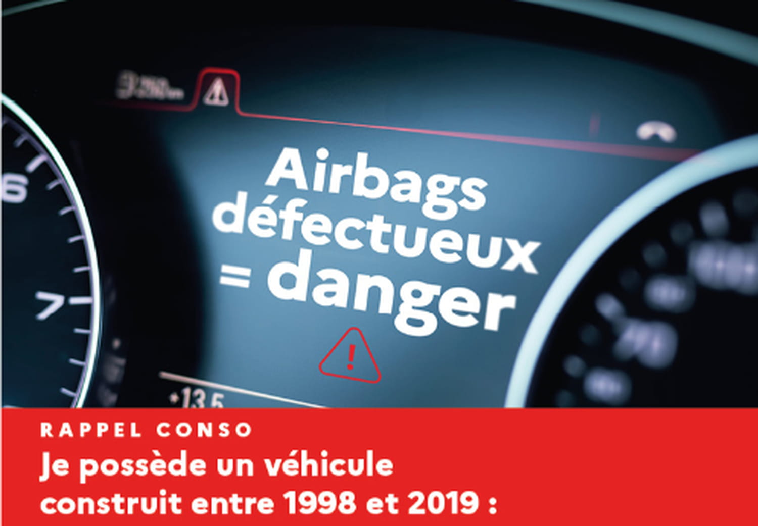 C'est la liste complète des voitures équipées d'airbags Takata dangereux, voici comment vérifier en un clic si vous êtes concerné