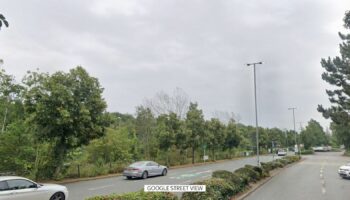 The incident happened in a retail park in Cheadle. Pic: Google Street View