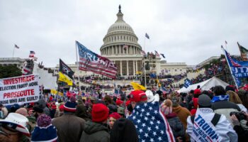 FILE - Rioters loyal to President Donald Trump rally at the U.S. Capitol in Washington, Jan. 6, 2021. (AP Photo/Jose Luis Magana, File)