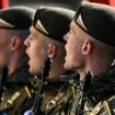 Des soldats russes participent à la répétition du défilé militaire du 9 mai, le 7 mai 2023 à Moscou