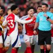 File photo dated 25/01/25 of Michael Oliver surrounded by Arsenal players after sending off Myles Lewis-Skelly . A referee support group fears “even worse is just around the corner” after Premier League referee Michael Oliver was the target of threats and abuse over the weekend. Issue date: Monday January 27, 2025.