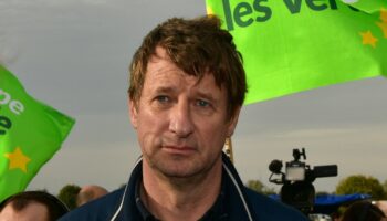 L'ex-candidat d'EELV à la présidentielle, Yannick Jadot, participe à une manifestation à Sainte-Soline, le 29 octobre 2022