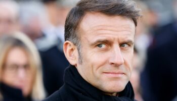 Le président de la République, Emmanuel Macron, lors des commémoration des 10 ans de l'attentat contre Charlie Hebdo.