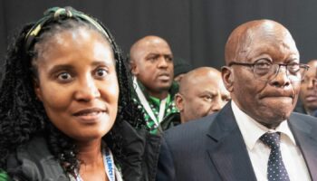 South Africa's former president Jacob Zuma and his daughter Duduzile Zuma-Sambudla