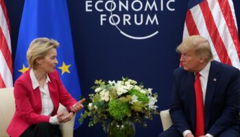 Ursula von der Leyen et Donald Trump à Davos en Suisse le 21 janvier 2020