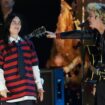 Billie Eilish, left, performs with Billie Joe Armstrong of Green Day during the FireAid benefit concert on Thursday, Jan. 30, 2025, at The Forum in Inglewood, Calif. (AP Photo/Chris Pizzello)