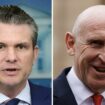 Pete Hegseth (L) spoke to John Healey (R) by phone earlier today. File pics: AP & PA