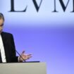 Le pdg français du numéro un mondial LVMH Bernard Arnault lors de la présentation des résultats 2023 le 25 janvier à Paris