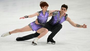 VIDEO. Patinage artistique : revivez l'énergique danse rythmique des Français Evgeniia Lopareva et Geoffrey Brissaud, 2es des championnats d'Europe