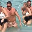 Ant McPartlin looks blissfully happy as he struggles to keep his hands off wife Anne-Marie in rare uninhibited PDA on Barbados beach