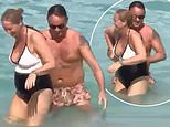 Ant McPartlin looks blissfully happy as he struggles to keep his hands off wife Anne-Marie in rare uninhibited PDA on Barbados beach