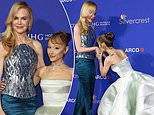 Ariana Grande and Nicole Kidman share sweet red carpet moment before they both accept Palm Springs awards