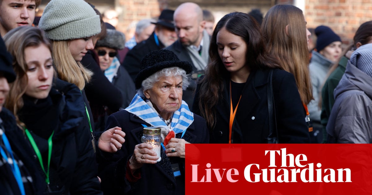 Auschwitz survivors return to camp as they and world leaders mark 80th anniversary of its liberation – live