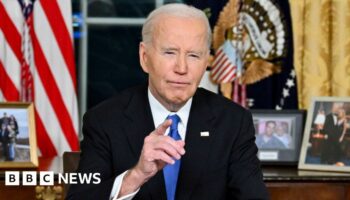 Biden touts record of upholding democracy in farewell speech