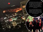 Brooklyn Beckham shares shocking photo of LA wildfires from his $3.8m condo as his worried parents David and Victoria say they are 'heartbroken' by the devastation