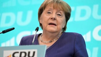 CDU-Wahlkampf: Wahlkampf? Am Airport spricht Merkel lieber von Höherem