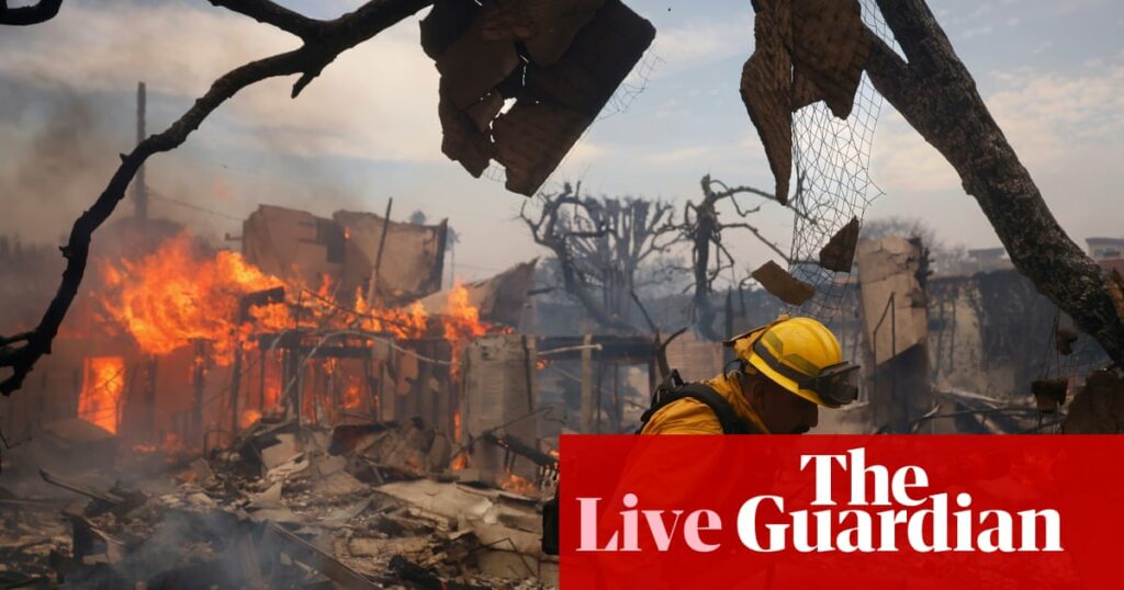 California fires live: Los Angeles fighting largest blaze in its history amid water and firefighting shortages