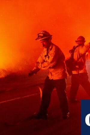 California prepares for possible new fires as winds create conditions for ‘explosive growth’