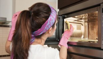 Cleaning fans share 30p trick for removing dried food stains inside microwave