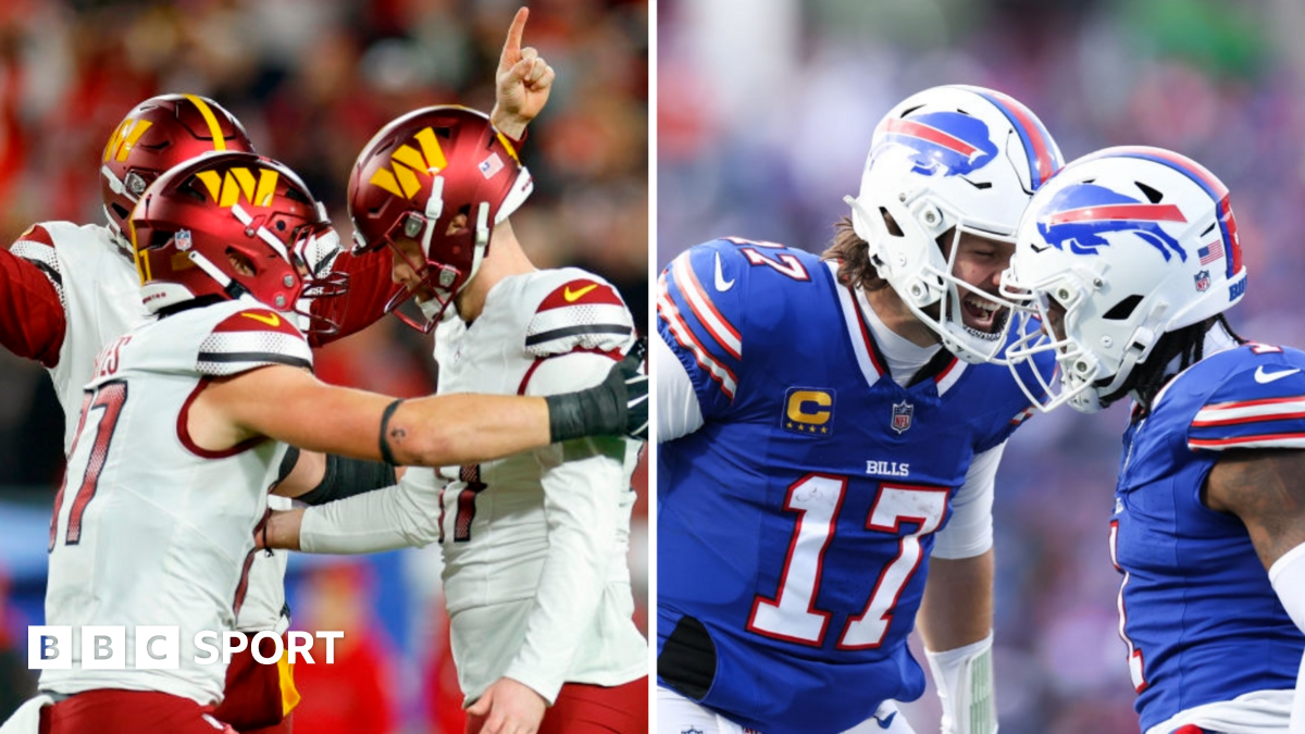 Josh Allen smiles after a Buffalo Bills touchdown against the Denver Broncos