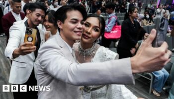 Couples wed in a riot of colour as Thailand legalises same-sex marriage