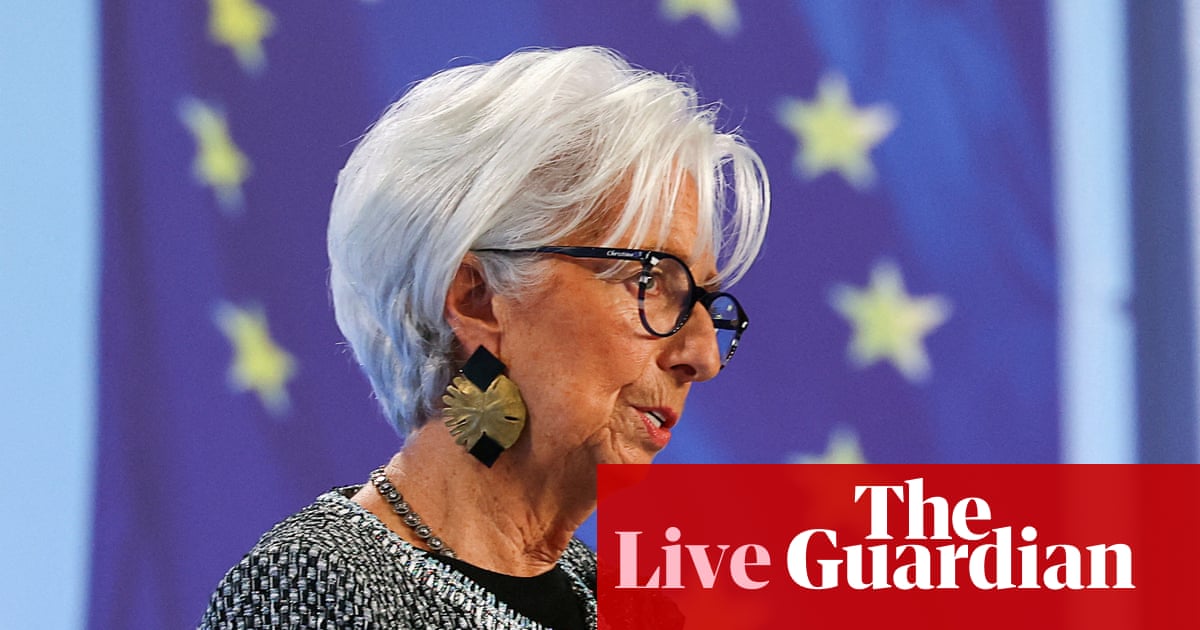 Eurozone economy stagnated ahead of European Central Bank interest rate decision – business live