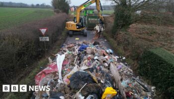 Evidence uncovered in huge pile of flytipped waste