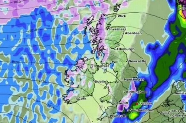 Exact date 215-mile-wide wall of snow to barrel into UK revealed in new weather maps