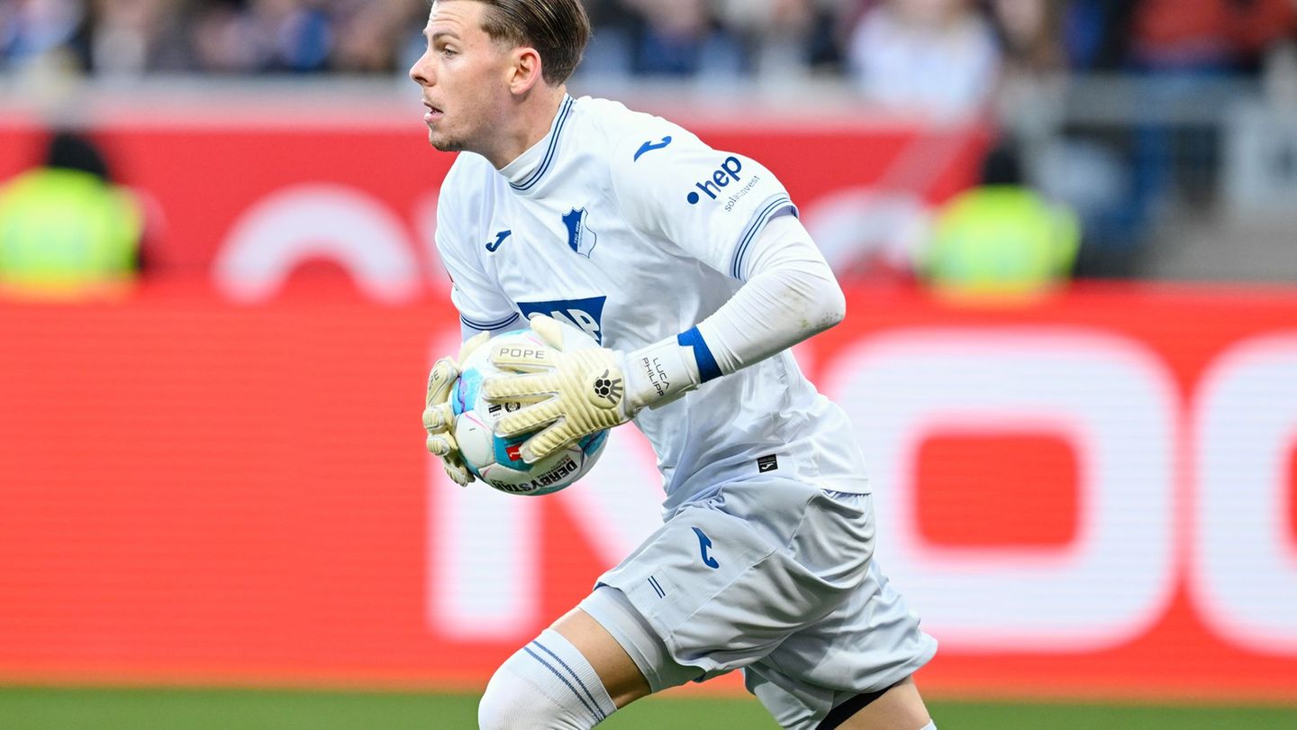 Fehlerloses Debüt: Hoffenheims Ersatzkeeper Luca Philipp. Foto: Uwe Anspach/dpa