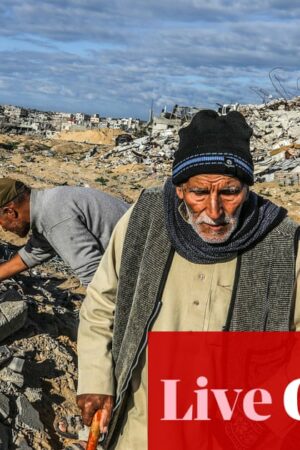 Gaza ceasefire: Displaced Palestinians return to destroyed homes as aid is delivered to strip – live updates