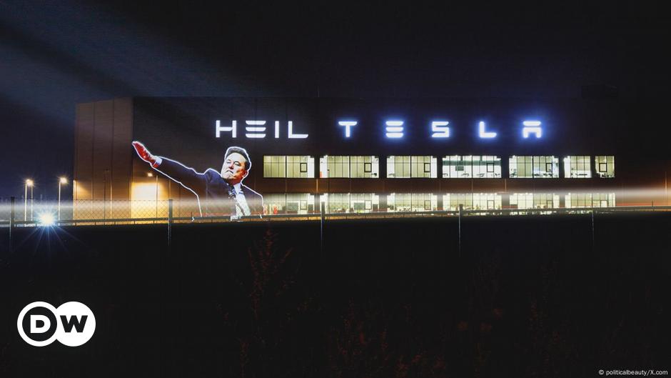 German police investigate Musk salute projected on Tesla factory