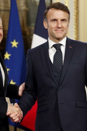 Germany's Scholz, France's Macron vow unity as Trump returns