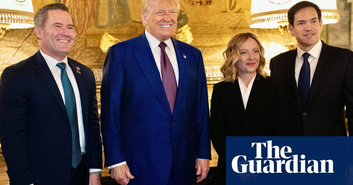 Giorgia Meloni meets Donald Trump in flying visit to Mar-a-Lago