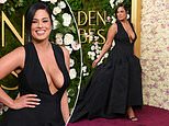 Golden Globes 2025: Ashley Graham kicks off red carpet as model dazzles in plunging black gown