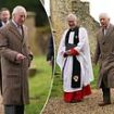 King Charles smiles and waves to royal fans as he arrives for Sunday church service in Norfolk