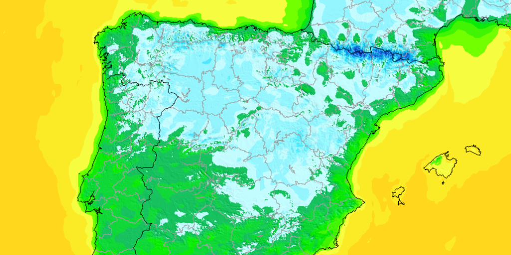 La Aemet avisa de la llegada de una potente borrasca a España a partir de esta fecha: nevadas y lluvias en estas zonas